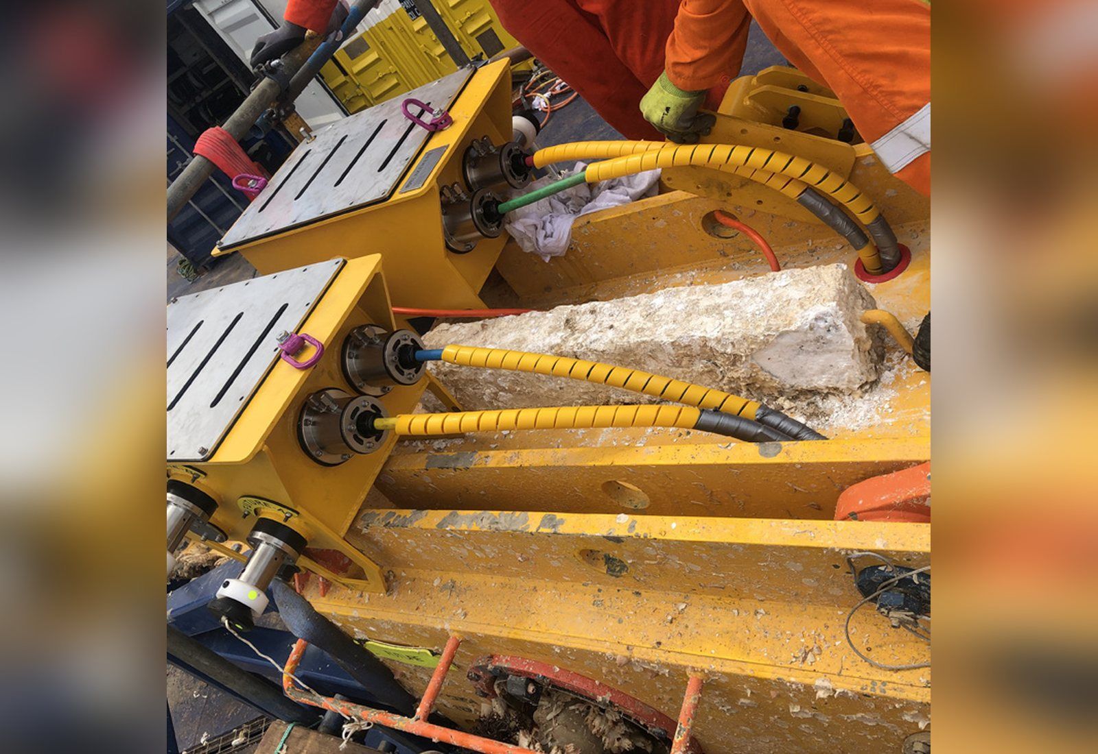 A UTA recovered to the back deck for remediation