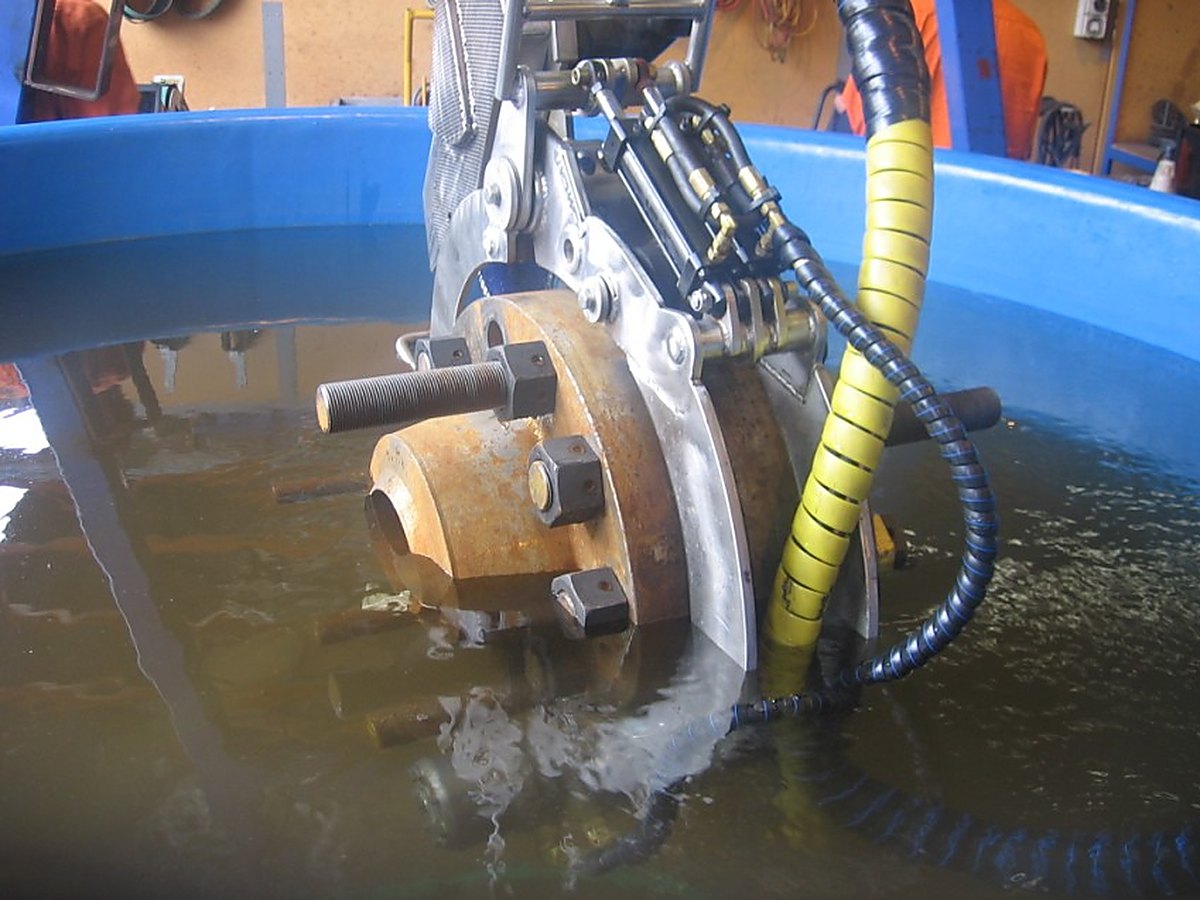 The modified FBC-300 during the trial cut before mobilisation
