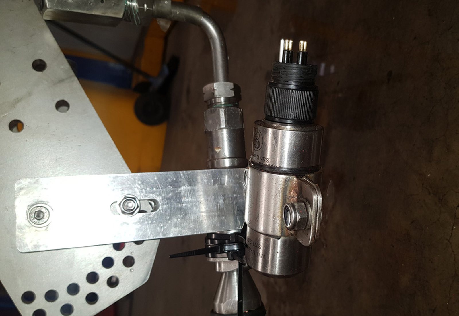 The ultra-high pressure jetting nozzle assembly on the cleaning tool